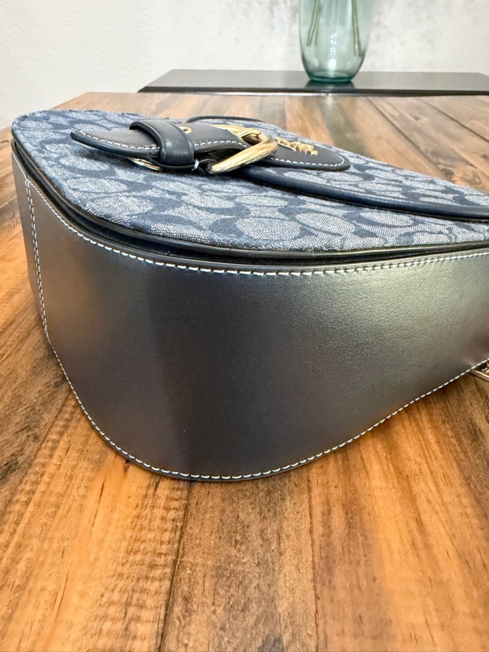 Coach Kleo Bag in Signature Chambray, Denim Blue - Picture 8 of 13